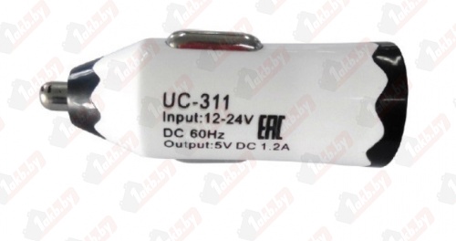 AVS A78019S зарядное устройство автомобильное usb порт 1,2а белый