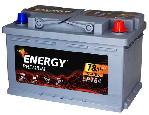 Energy Premium EP784 (78 A/h), 770A R+ низ.