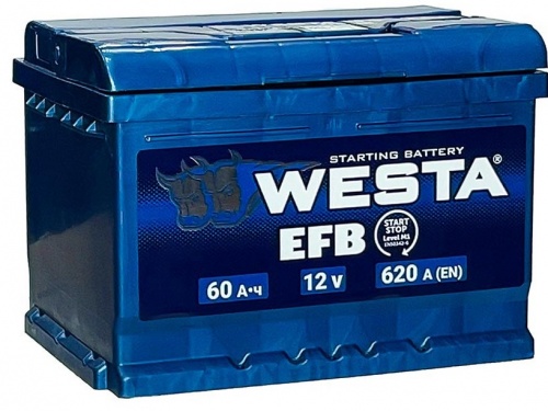 Westa Premium EFB (60 A/h) 620A R+ низ.