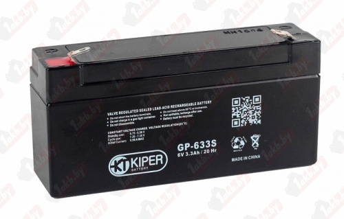 Аккумулятор для ИБП Kiper GP-633 S F1 6V/3.3Ah