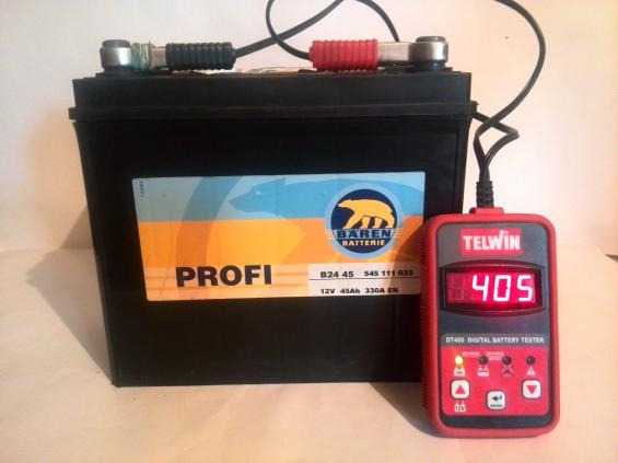 Б/У аккумулятор Baren Profi 55D23R (45 А/ч, 405А) Обратная (R+), JIS тонкие клеммы для Mazda 3 / Toyota Corolla