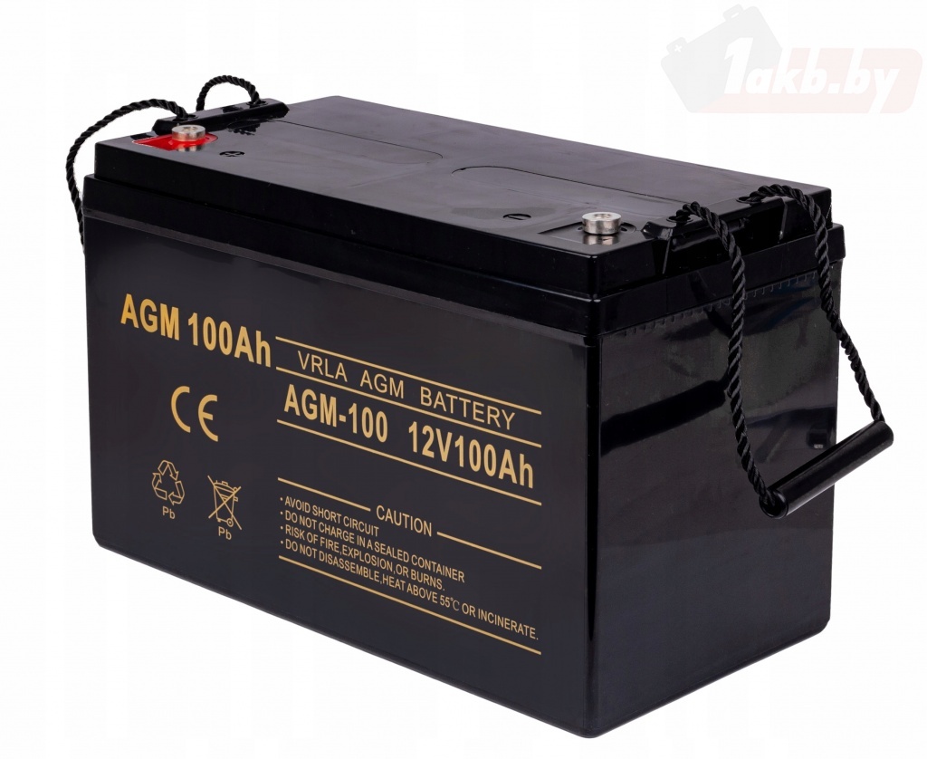 Аккумулятор для ИБП BLT 12V 100Ah AGM (под болт М8), герметичный необслуживаемый для APC Smart-UPS и CyberPower