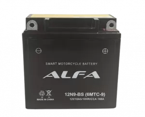 ALFA 12N9-BS(6MTC-9) (10 A/h), 100A L+