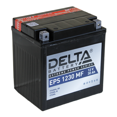 Аккумулятор Delta EPS 1230 MF (YTX30HL-BS, YTX30L-B, YTX30L ) (30 A/h), 385A R+