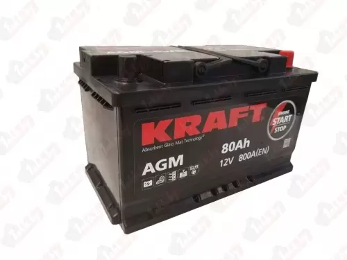 KRAFT AGM (80 A/h), 800A R+