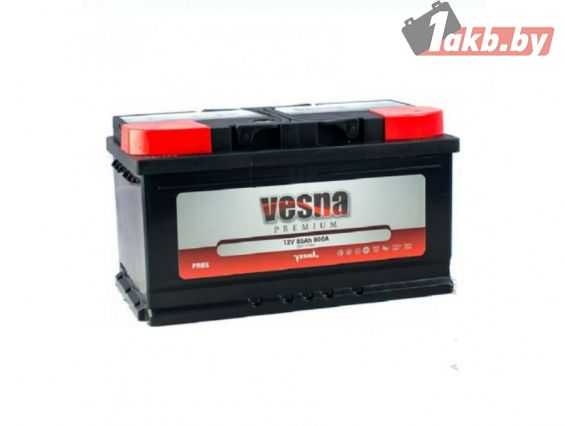 Vesna Premium (85 А/ч, 800А) R+, Ca/Ca низкий корпус LB4 для Ford Transit и коммерческого транспорта