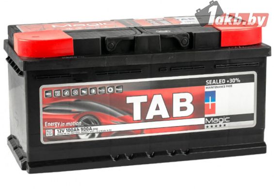 TAB Magic 100Ah 900A (R+) Низкий корпус JIS D31, для Mazda CX-5 / Toyota Land Cruiser - фото 1