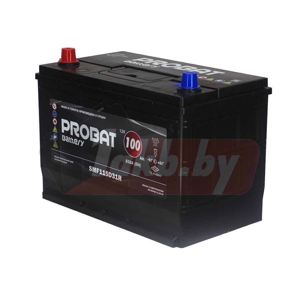 Probat Asia (100 А/ч, 850А) L+, Ca/Ca низкий корпус 225 мм для Hyundai HD78 и Kia Bongo - фото 3