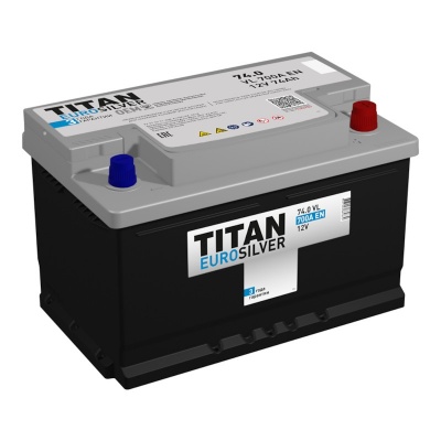 Titan EuroSilver (74 А/h), 700A R+ низ.