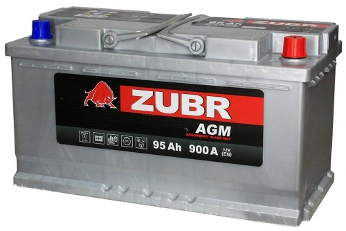 ZUBR AGM (95 A/h), 850A R+