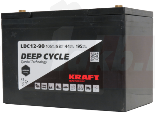 KRAFT (105 A/h), 12V (C20) L+