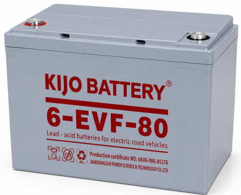 Kijo 6-EVF-80 (80 А/ч) Gel Тяговый аккумулятор M6 под болт для поломоечных машин и электрокаров