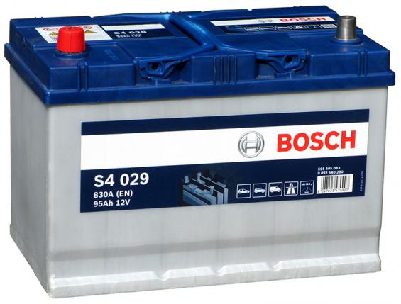 Bosch S4 029 Asia (95 А/ч, 800А) Прямая полярность, JIS-клеммы D31L для Toyota Land Cruiser / Lexus LX