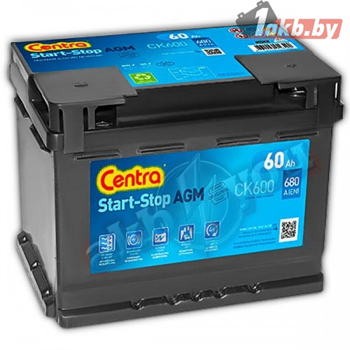 Centra Start-Stop AGM CK600 (60 A/h), 680A R+