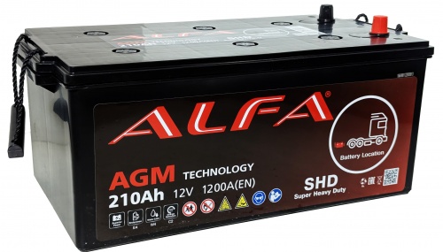 ALFA AGM (210 A/h), 1200A L+