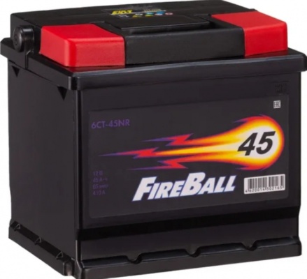 FireBall 45Ah 410A R+ Обратная полярность, корпус B24L (NS60) Hyundai Solaris/Kia Rio