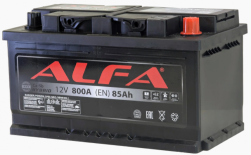 ALFA Hybrid (85 A/h), 800A R+ низ.