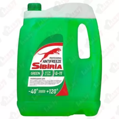 SIBIRIA 800090 Антифриз 10кг/9л, G11 готовый зеленый