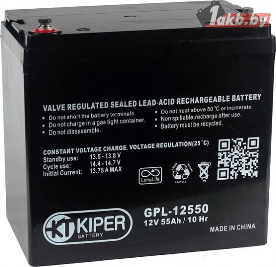 Kiper U-4230-ИБП (55 А/ч) AGM для ИБП и систем безопасности
