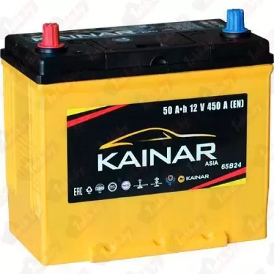 Kainar Asia (50 A/h), 450A R+ тонкие клеммы с бортом