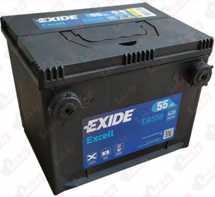 Exide Excell EB558 (55 A/h), 620A L+ (болт. клеммы)