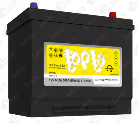 Topla ASIA STOP&GO EFB (65 A/h), 600А R+