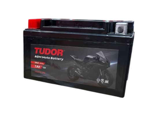 Tudor YTX7A-BS (7 А/ч, 100А) L+, AGM мотоаккумулятор для Honda SH125 / Piaggio Beverly - фото 2