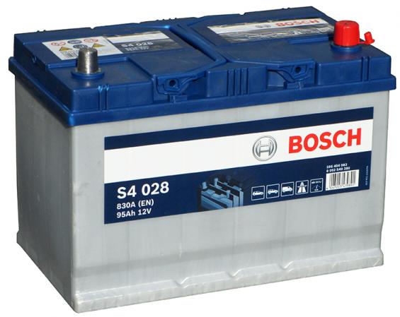 Bosch S4 028 Asia (95 А/ч, 800А) R+, корпус JIS D31 Hyundai Santa Fe / Kia Sorento