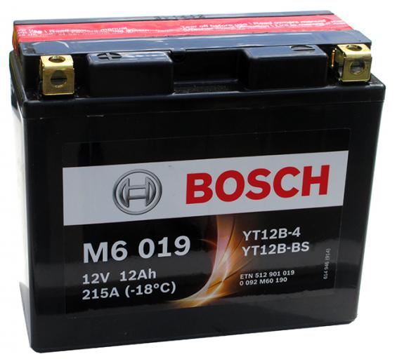 Bosch M6 YT12B-BS (12 А/ч, 215А) L+, AGM мотоаккумулятор для Ducati/Honda/Kawasaki Bosch M6 YT12B-BS (12 А/ч, 215А) L+, AGM мотоаккумулятор для Ducati/Honda/Kawasaki