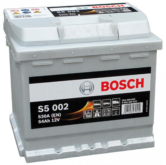 Bosch S5 (54 А/ч, 530А) Обратная (R+), Silver Technology для BMW E90/E87 и Mini Cooper