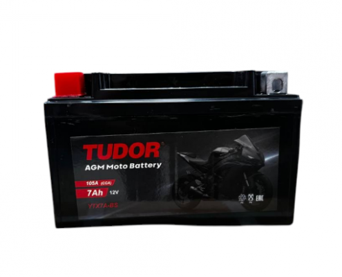 Tudor YTX7A-BS (7 А/ч, 100А) L+, AGM мотоаккумулятор для Honda SH125 / Piaggio Beverly - фото 1