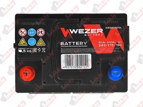 WEZER (60 A/h), 500A L+ (WEZ60500L)