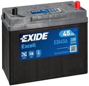 Exide Excell EB456 (45 A/h), 330A R+ JIS