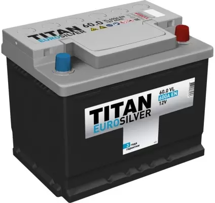 Titan EuroSilver (60 А/h), 600A R+