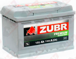 Zubr Premium New (105 A/h), 1000А R+