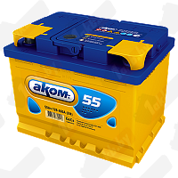 Аккумулятор АКОМ 6CT-55 Евро (55 A/h), 500А R+