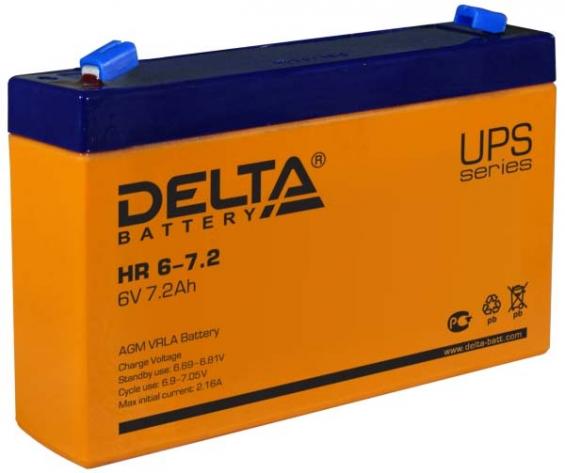 Аккумулятор для ИБП Delta HR 6-7.2 6V-7.2 Ah