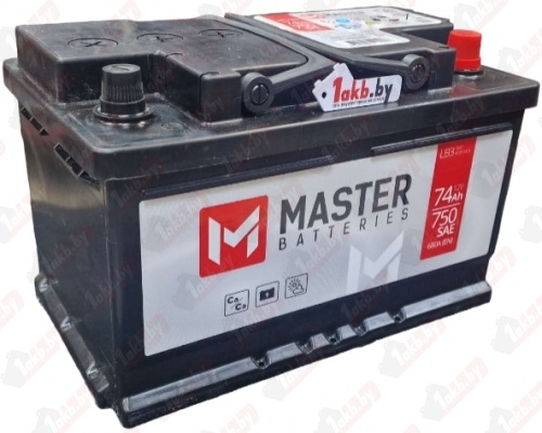 MASTER BATTERIES (74 A/h) 680A R+ низ.