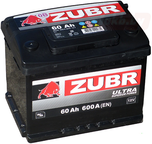 Zubr Ultra (60 A/h), 600А L+ Zubr Ultra (60 A/h), 600А L+