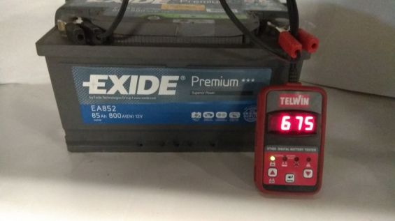 Аккумулятор Б/У Exide Premium EA852 (85 А/ч, 675A) Обратная (R+), низкий корпус LB4 175мм для Ford Mondeo / S-Max