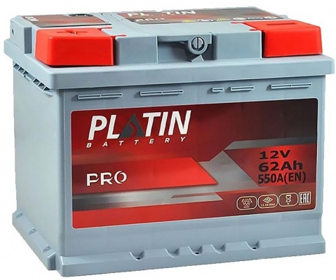 PLATIN PRO (62 A/h), 550A L+