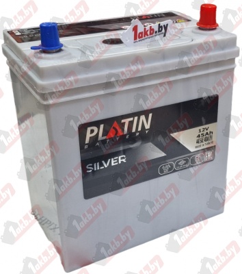 PLATIN ASIA SILVER (45 A/h), 400A R+ т.кл. (короткий)