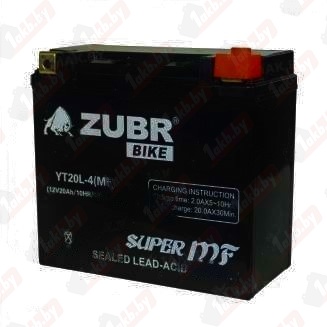 ZUBR AGM YT20L-4  (20 A/h), 330A R+