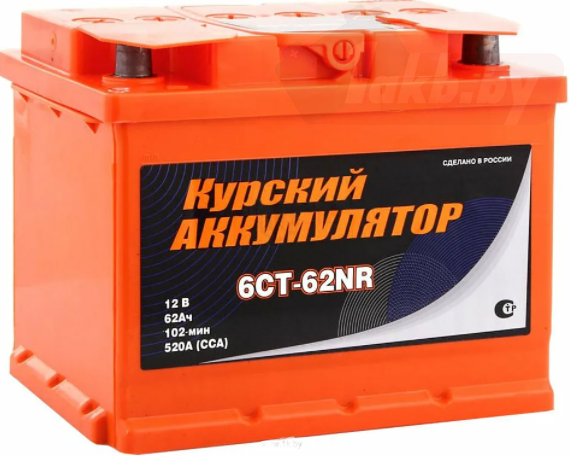 Курский Аккумулятор 6СТ-62 (62 А/ч, 570А) L+, Ca/Ca, высота 190 мм для Lada Vesta/XRAY