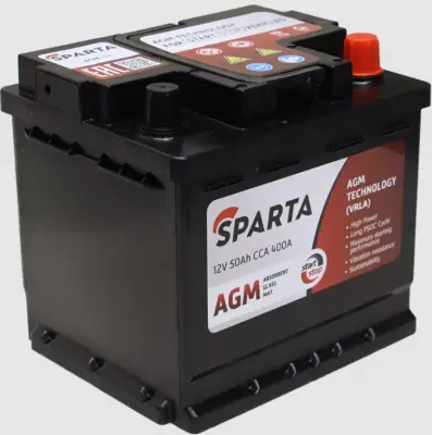 SPARTA AGM (50 A/h), 400A R+