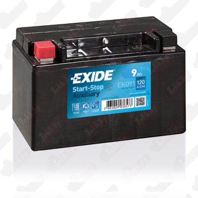 Exide Start-Stop Auxiliary EK091 (9 A/h), 120A L+