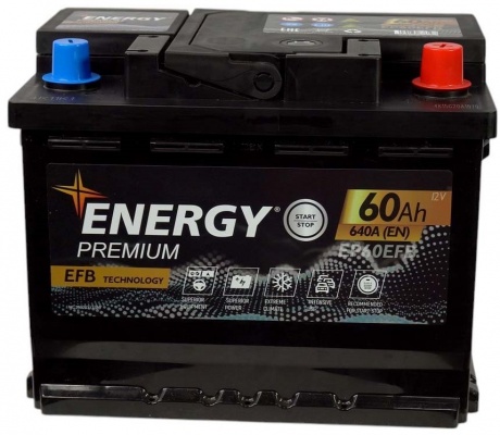 Energy Premium EFB (60 A/h), 640A R+