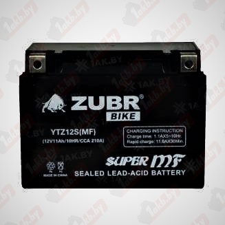 ZUBR AGM YTZ12S (11 A/h), 210A L+