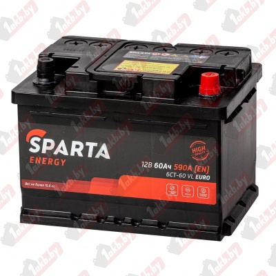 SPARTA (AKOM) Energy (60 A/h), 590A R+ низ.