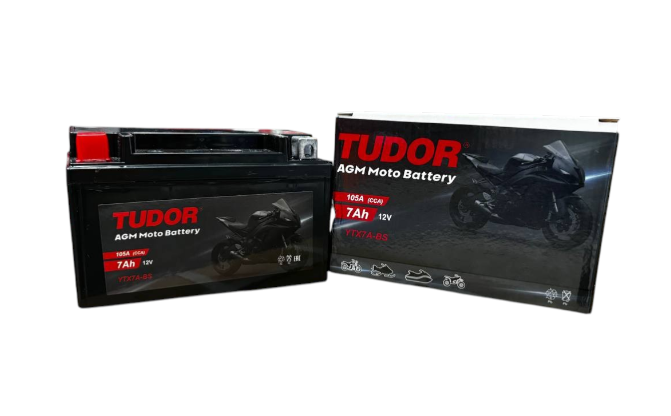 Tudor YTX7A-BS (7 А/ч, 100А) L+, AGM мотоаккумулятор для Honda SH125 / Piaggio Beverly - фото 3